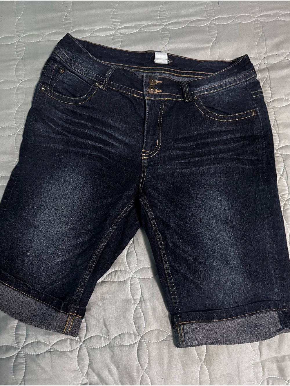 VENUS Dark Blue Denim Bermuda Shorts